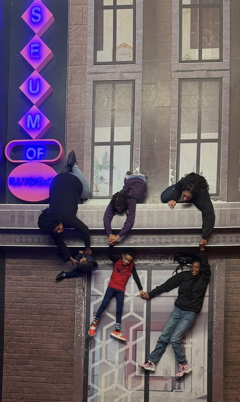 An upside-down room illusion at the Museum of Illusions in Las Vegas